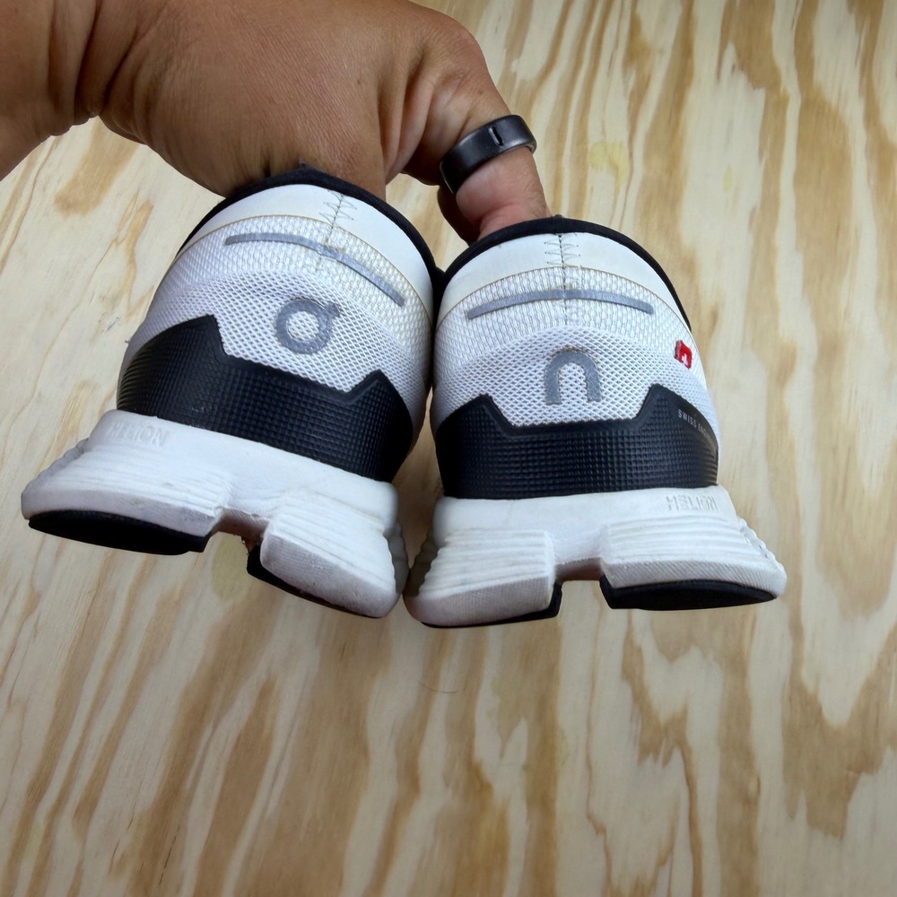 On Cloud X Womens Running Shoes White Black Size 8.5 Training Sneakers - Picture 4 of 9